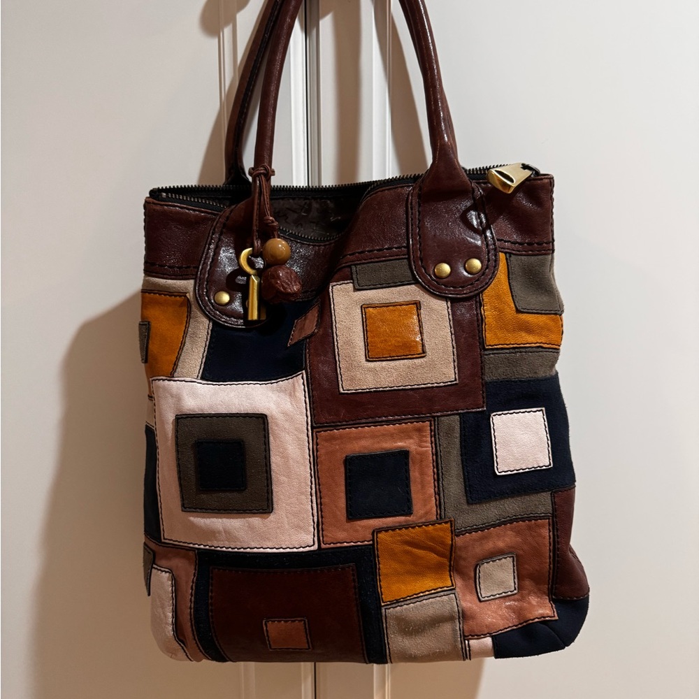 Fossil Fifty-Four Patchwork Leather Tote 🔥